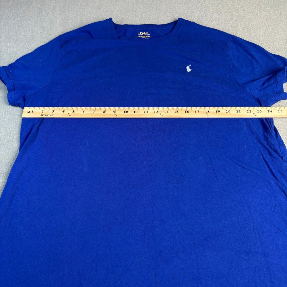 Polo Ralph Lauren Mens XXL Royal Blue Short Sleeve Pony Logo Crew Neck T-Shirt